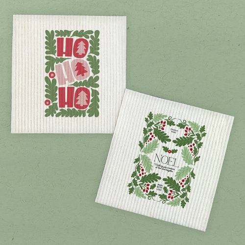 Noël Lot de 2 chiffons de cuisine suédois